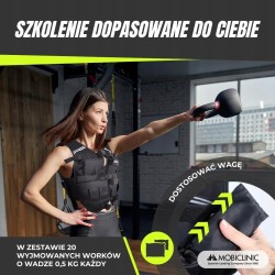 Outlet Mobiclinic Kamizelka z Obciążeniem do 10kg 20 obciążników czarna