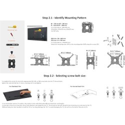 Outlet Uchwyt ścienny do telewizora Amazon Basics 26-55” Obrotowy