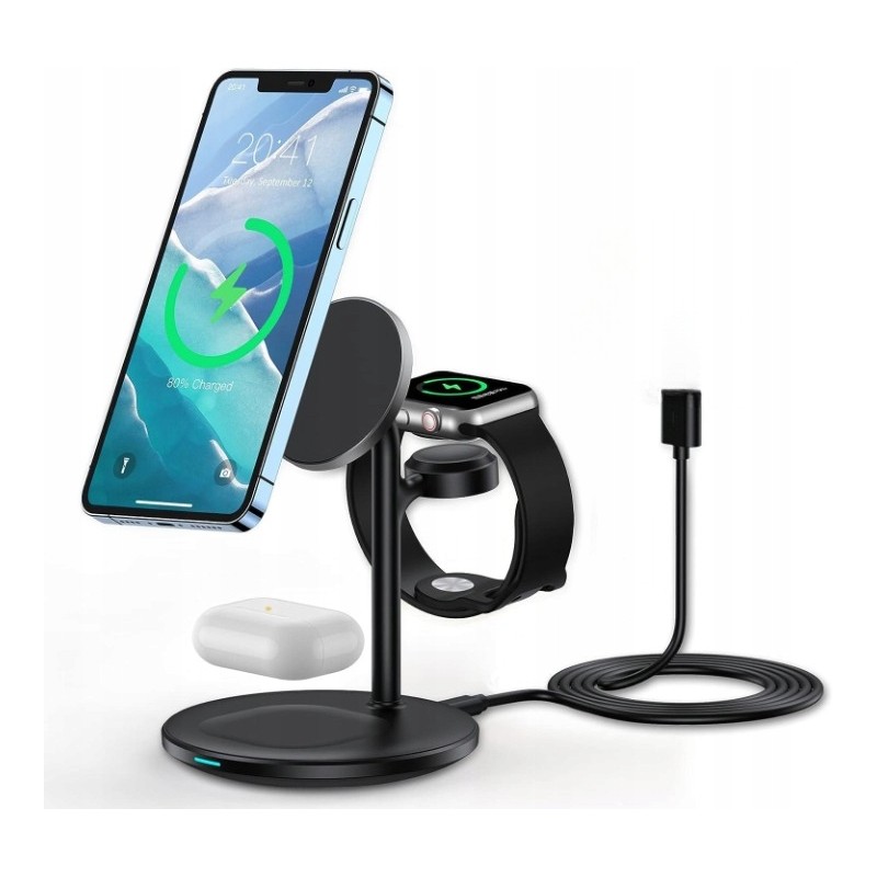 USZKODZONY Magleap duo - ładowarka indukcyjna 3w1 czarna