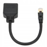 ADAPTER SIECIOWY ROZDZIELACZ KABLA ETHERNET RJ45 NA 2 GNIAZDA RJ45 CZARNY