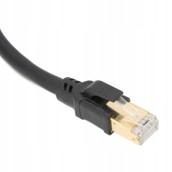 ADAPTER SIECIOWY ROZDZIELACZ KABLA ETHERNET RJ45 NA 2 GNIAZDA RJ45 CZARNY