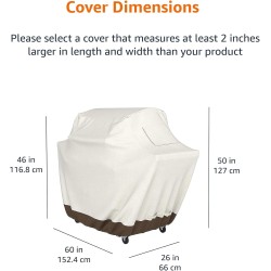 Outlet Pokrowiec na grilla Amazon 66 x 152 x 127 cm z Pasami na zatrzaski