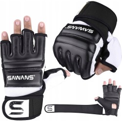 Outlet Sawans rękawiczki na siłownię fitness treningowe czarne r. L