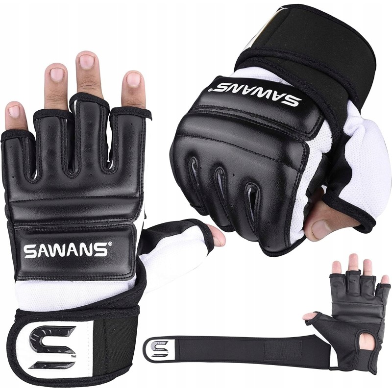 Outlet Sawans rękawiczki na siłownię fitness treningowe czarne r. L