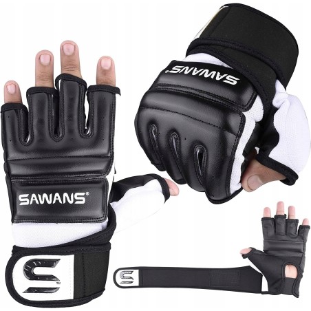 Outlet Sawans rękawiczki na siłownię fitness treningowe czarne r. L