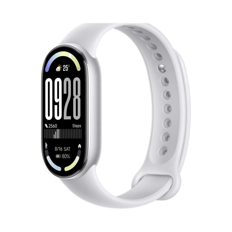 USZKODZONY Smartwatch Xiaomi Smart Band 10 Srebrny AMOLED 1.72" 5 ATM BT