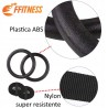 Outlet Pierścienie gimnastyczne FFitness FSG28062 23cm z paskami czarne