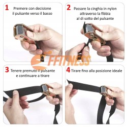 Outlet Pierścienie gimnastyczne FFitness FSG28062 23cm z paskami czarne