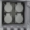 Outlet Gniazdo Elektryczne rozgałęźnik do Ogrodu Unitec 250V 4 G Szary