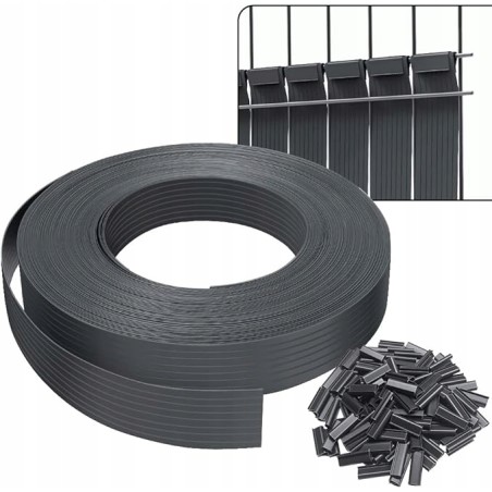 Outlet VOUNOT PAS MASKUJĄCY DO OGRODZEŃ PVC 75m x 4.7cm 118421 z klipsami