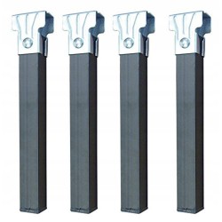 Outlet Nogi metalowe Imex 81402-A 3x3x30 cm czarne 4 sztuki