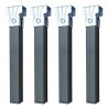 Outlet Nogi metalowe Imex 81402-A 3x3x30 cm czarne 4 sztuki