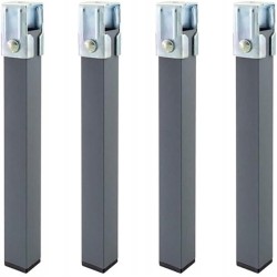 Outlet Nogi metalowe Imex 81402-A 3x3x30 cm czarne 4 sztuki