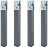 Outlet Nogi metalowe Imex 81402-A 3x3x30 cm czarne 4 sztuki