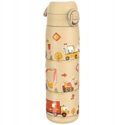 Outlet ION8 bidon sportowy stalowy butelka 600 ml brązowy z motywem