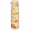 Outlet ION8 bidon sportowy stalowy butelka 600 ml brązowy z motywem