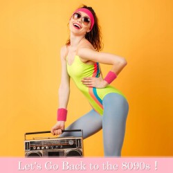 Neonowy Zestaw Frotek Retro Lata 80/90 - 15 sztuk opasek i mankietów