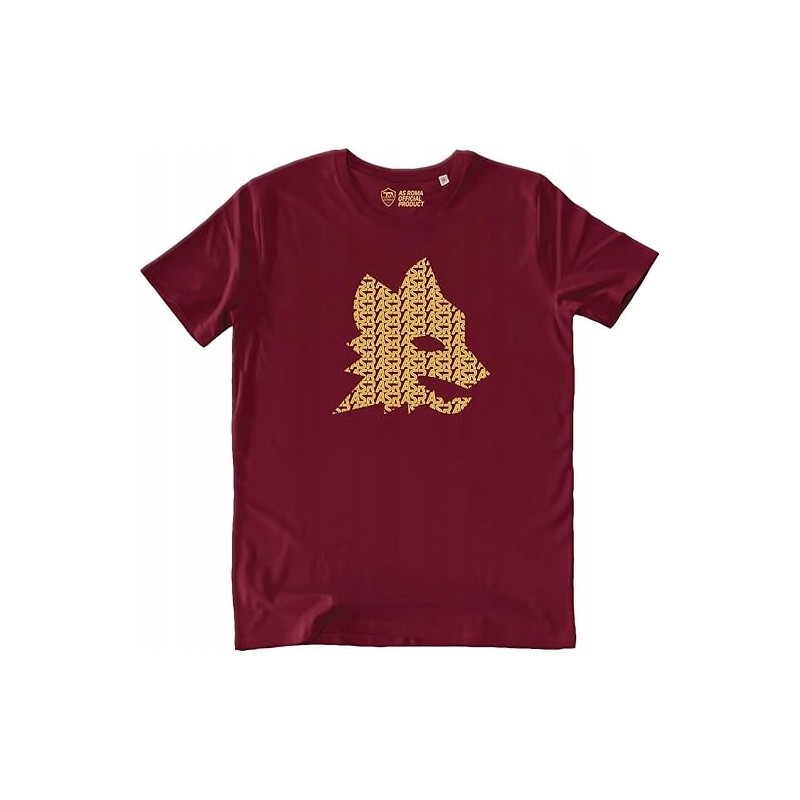 Outlet KOSZULKA MĘSKA AS ROMA 1972 R.L Bordowy OPIS