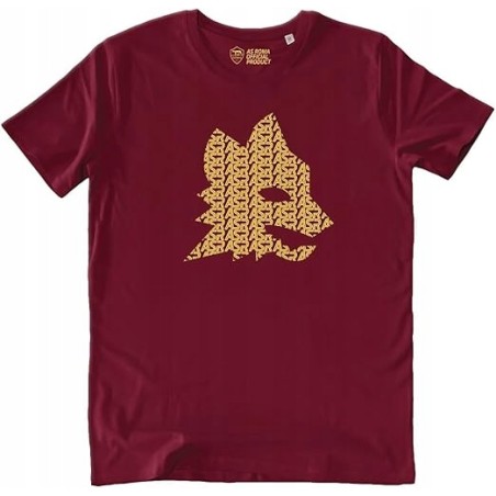 Outlet KOSZULKA MĘSKA AS ROMA 1972 R.L Bordowy OPIS