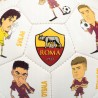 Piłka AS ROMA Signature 25/26 - ROZMIAR 1 z karykaturami drużyny biała