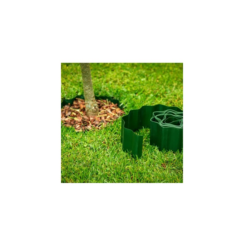 Outlet Gardenix Obrzeże Trawnikowe Faliste Elastyczne 9m Szare Plastikowe