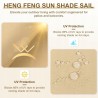 Outlet Żagiel Przeciwsłoneczny Trójkątny 3x3x4,2m UV 160g/m² Heng Feng