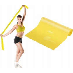 Outlet Guma Oporowa 2m do Ćwiczeń Domowych Fitness Jogi i Pilatesu żółta