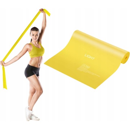 Outlet Guma Oporowa 2m do Ćwiczeń Domowych Fitness Jogi i Pilatesu żółta