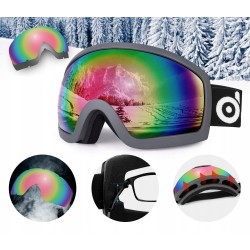 KASK ODOLAND NARCIARSKI Z GOGLAMI UNISEX ROZ S SZARY
