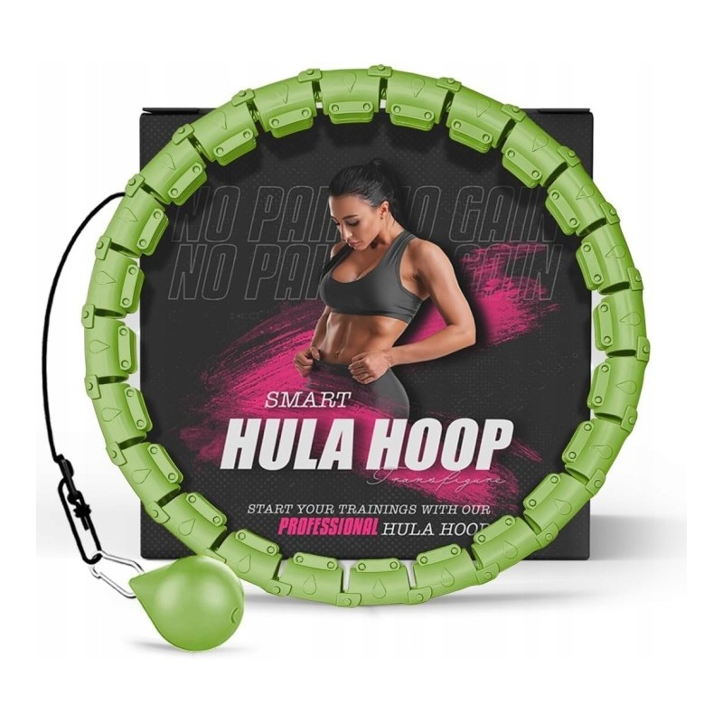 Outlet Hula Hoop obciążony automatyczny masaż 360° fitness Obwód 61-112 cm