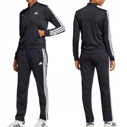 Adidas komplet dresowy damski bez kaptura rozpinana bluza czarny rozmiar S