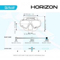 Outlet Cressi Horizon DN385050 Maska do nurkowania i snorkelingu czarna