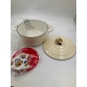Outlet Garnek tradycyjny Overmont 4,5 l Emaliowany do Piekarnika Kremowy