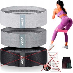 Outlet Taśmy fitness 3 sztuki do siłowni jogi crossfitu pilatesu lub