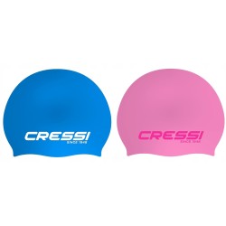 Outlet Czepek pływacki Silikon Cressi uniwersalny Zestaw różowy/niebieski