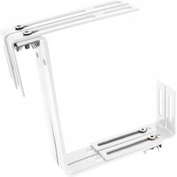 Outlet Uchwyty na Skrzynki balkonowe 100x20 cm metalowe bez wiercenia białe