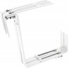 Outlet Uchwyty na Skrzynki balkonowe 100x20 cm metalowe bez wiercenia białe