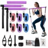 Outlet Fokky Zestaw Fitness do Pilatesu z Taśmami i Drążkiem Różowy