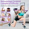 Outlet Fokky Zestaw Fitness do Pilatesu z Taśmami i Drążkiem Różowy