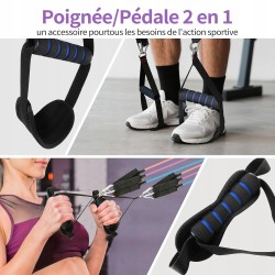 Outlet Fokky Zestaw Fitness do Pilatesu z Taśmami i Drążkiem Różowy