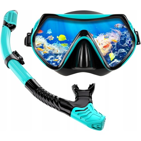 Outlet Zestaw do Snorkelingu z rurką dla Dorosłych KAEFUYS szkło hartowane