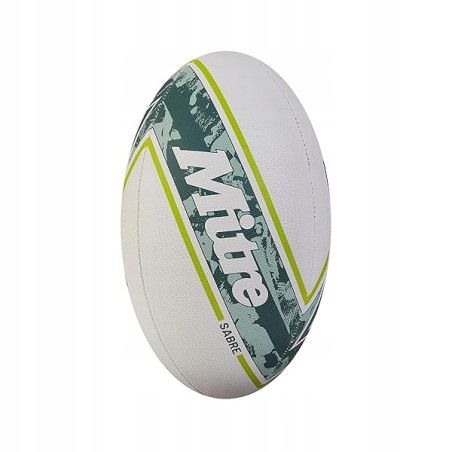 Outlet Mitre SABRE Piłka do rugby unisex rozmiar 4 3-warstwowa biała