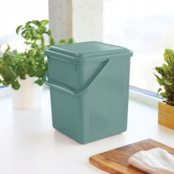 Outlet Kosz na śmieci bio odpady kompostownik kuchenny 9 L Rotho Zielony