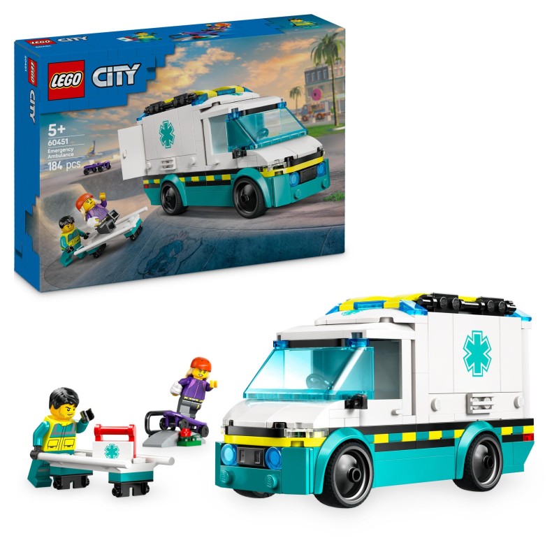 Outlet Zestaw klocków LEGO City Karetka pogotowia 60451 184 elementy 5+