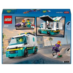 Outlet Zestaw klocków LEGO City Karetka pogotowia 60451 184 elementy 5+