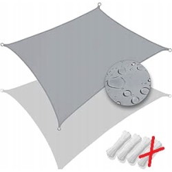Outlet Żagiel ogrodowy 300 x 400 cm Montaż Ochrona UV Tkanina Szary