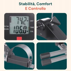 Outlet Avilia Kompaktowy Mini Rower Treningowy 2w1 z LCD czarny