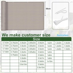 Outlet SUNNYLAXX Osłona balkonowa nieprzezroczysta 170 g/m² 1,2x6 m