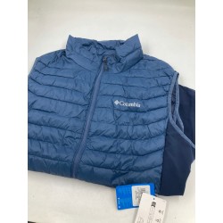 Outlet COLUMBIA BEZRĘKAWNIK PUCHOWY POWDER PASS 2126111478 r XL NIEBIESKI