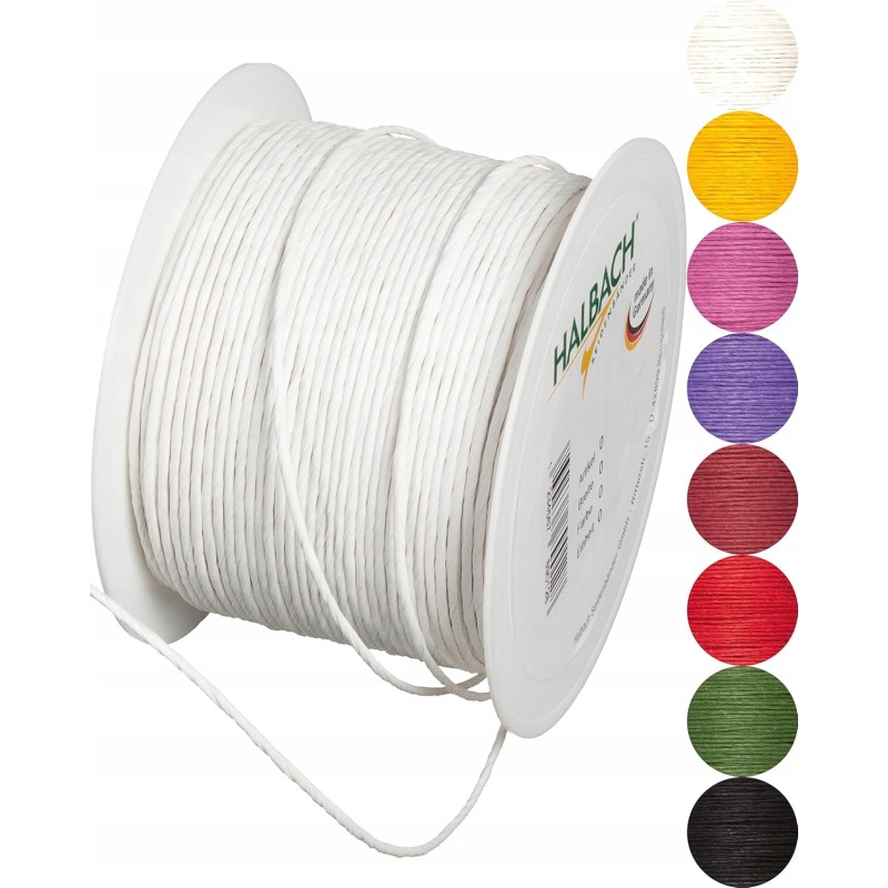 Outlet Halbach Drut papierowy z recyklingu 2mm x 100m biały do florystyki